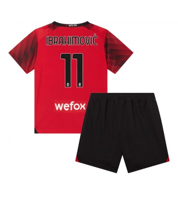 AC Milan Zlatan Ibrahimovic #11 Hjemmedraktsett Barn 2023-24 Kortermet (+ Korte bukser)